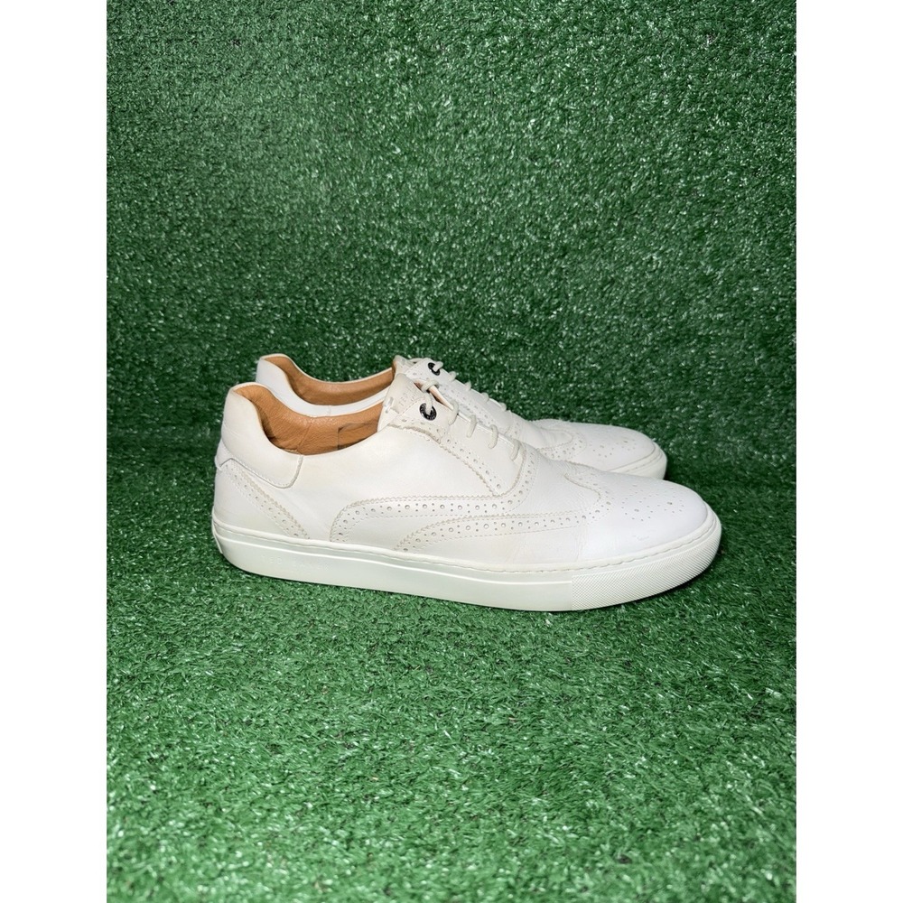 Ted Baker Shoes Mens Size 12 White Leather Low Top Casual Oxford Dress Sneakers
